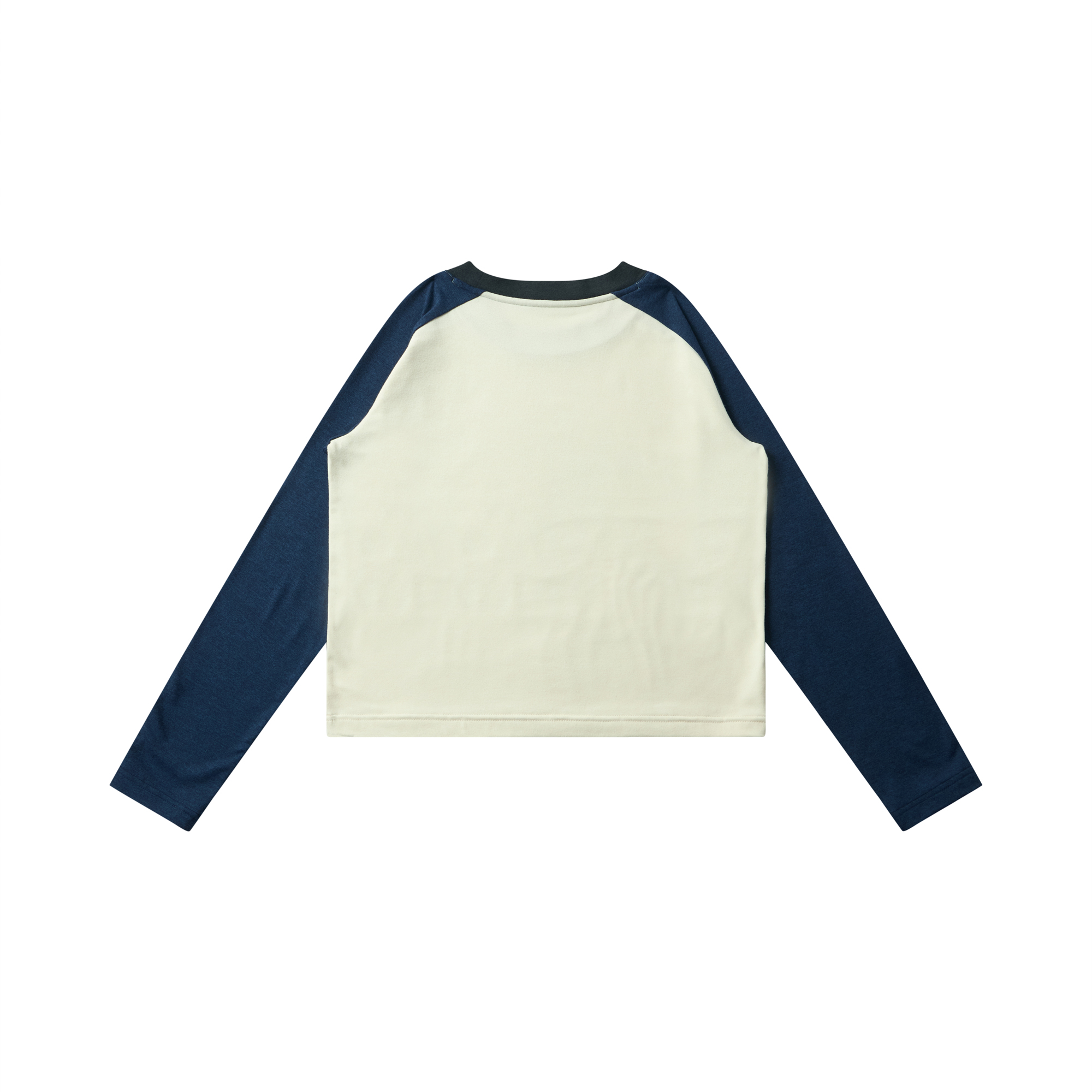 여성 크롭 라운드 티셔츠