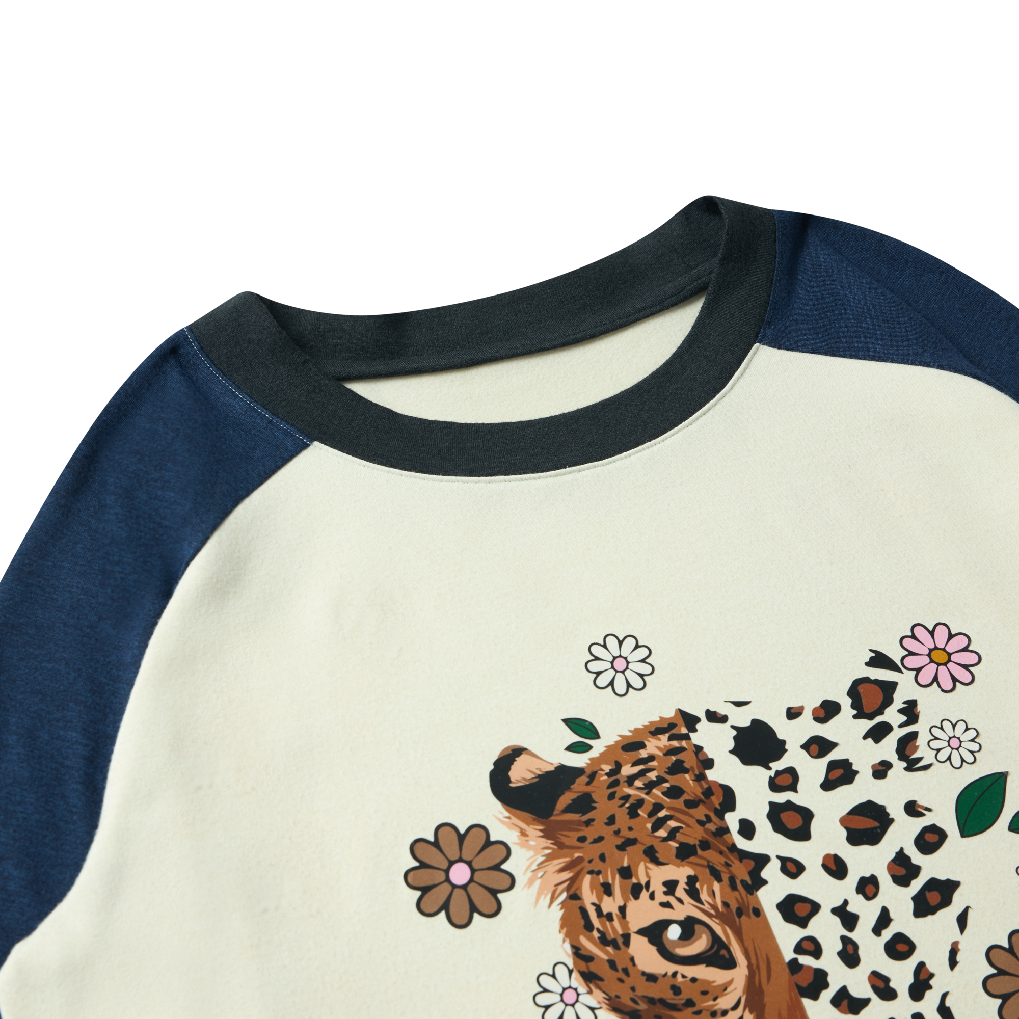 여성 크롭 라운드 티셔츠